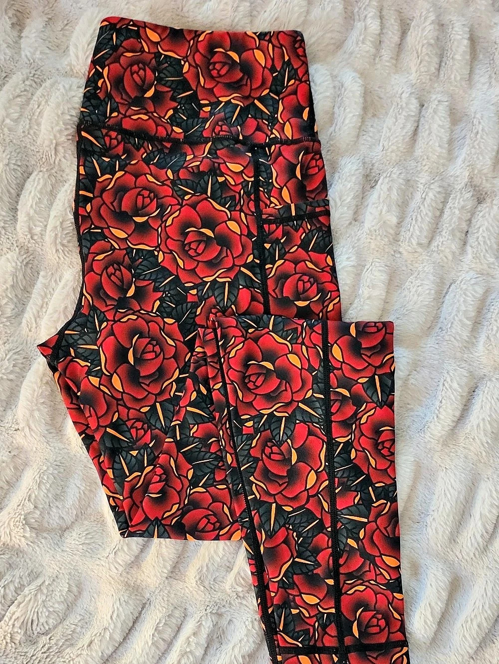 Constantly Varied Gear Tattoo Roses Leggings in full-length